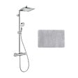 HANSGROHE - Hansgrohe set de douche Crometta E 240 + cadeau gratuit tapis de salle de bain Swis Aqua Technologies, gris (27271000-DSE) - vignette