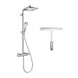 HANSGROHE - Hansgrohe Set de douche Crometta E 240 + cadeau gratuit raclette de douche, blanc (27271000-KLO) - vignette