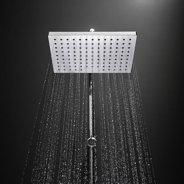 HANSGROHE - Pack mitigeur bain douche thermostatique Ecostat Comfort + Colonne Vernis Shape 230 chromé - large