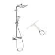 HANSGROHE - Hansgrohe Colonne de douche Crometta E 240 EcoSmart + cadeau gratuit raclette de douche, blanc (27281000-650) - vignette
