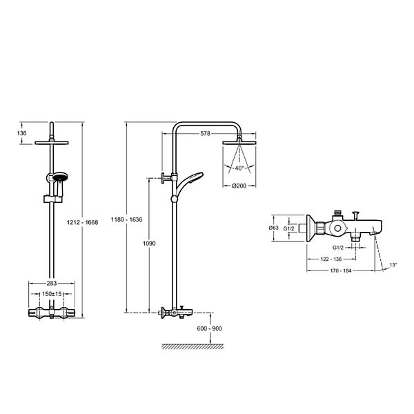 JACOB DELAFON - Colonne bain douche thermostatique July - large