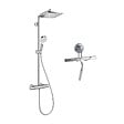 HANSGROHE - Hansgrohe Colonne de douche Crometta E 240 EcoSmart + cadeau gratuit raclette de douche avec ventouse, chrome (27281000-E32) - vignette