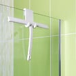 HANSGROHE - Hansgrohe Colonne de douche Crometta E 240 EcoSmart + raclette de douche silicone, crochet de suspension, blanc (27281000-HSB) - vignette