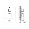 GROHE - Grohtherm Cube mitigeur thermostatique 2 sorties avec inverseur douche de tête / douchette, chrome (24154000) - vignette