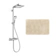 HANSGROHE - Hansgrohe Set de douche Crometta E 240 + cadeau gratuit tapis de salle de bain, beige (27271000-DBE) - vignette
