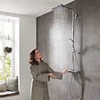 HANSGROHE - Hansgrohe Colonne de douche Crometta E 240 EcoSmart + cadeau gratuit raclette de douche (27281000-KLO) - vignette