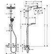 HANSGROHE - Hansgrohe Colonne de douche Crometta E 240 EcoSmart + cadeau gratuit raclette de douche (27281000-KLO) - vignette