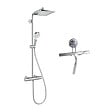 HANSGROHE - Hansgrohe Set de douche Crometta E 240 + raclette de douche avec système de fixation par ventouse, chrome (27271000-E32) - vignette