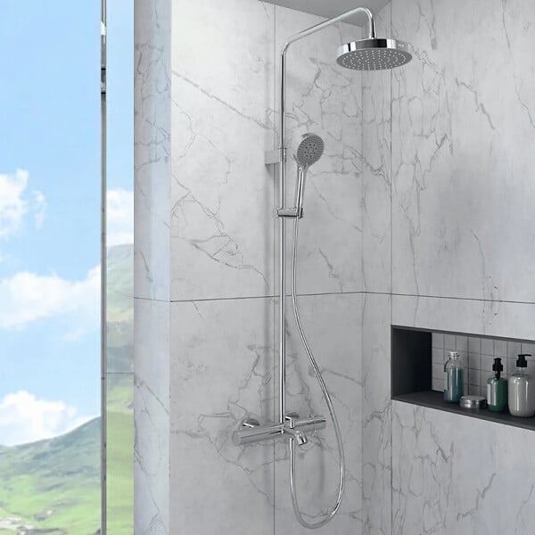 VITRA - Colonne bain douche thermostatique VitrA Aquaheat Joy 220 - large
