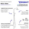 DURAVIT - Pack mitigeur bain douche mécanique Wave + colonne Shower system Reno - vignette