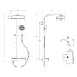 JACOB DELAFON - Colonne de douche thermostatique Grands Boulevards avec tablette en verre laiton brossé - vignette