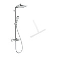 HANSGROHE - Hansgrohe Set de douche Crometta E 240 + cadeau gratuit raclette de douche en silicone, blanc (27271000-HSB) - vignette