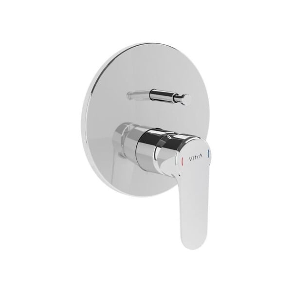 VITRA - Root Round mitigeur de douche à encastrer à levier, vendu sans corps d'encastrement, chrome (A42727EXP) - large