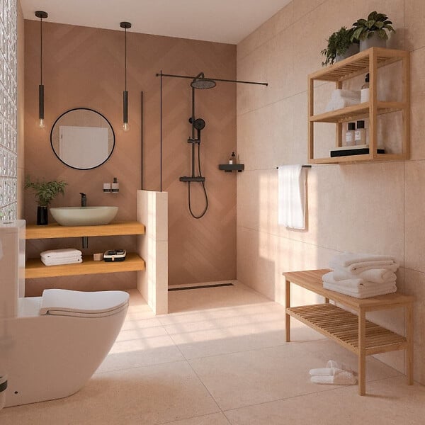 SWISS AQUA TECHNOLOGIES - Système de douche mural avec mitigeur monocommande + douche de tête + douchette à main 3 jets, noir mat (SATSSPKCNEW) - large