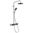 DURAVIT - Colonne de douche thermostatique Shelf 1050 chromé et noir brillant - vignette