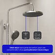 DURAVIT - Colonne de douche thermostatique Shelf 1050 chromé et noir brillant - vignette