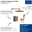 VILLEROY ET BOCH - Colonne de douche encastrée Universal Shower avec douchette 3 jets or brossé - vignette