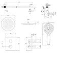 VILLEROY ET BOCH - Colonne de douche encastrée Universal Shower avec douchette 3 jets or brossé - vignette
