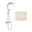 HANSGROHE - Hansgrohe Set de douche Crometta E 240 + cadeau gratuit tapis de salle de bain, beige (27271000-7BE) - vignette