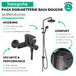 HANSGROHE - Pack mitigeur bain douche mécanique Vernis Blend + colonne Vernis Blend 200 noir mat - vignette