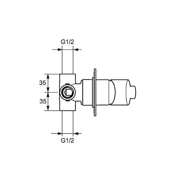 HANSA - PRIMO Set de montage avec unité fonctionnelle Robinetterie de douche monocommande pour corps encastrable (49997003) - large