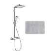 HANSGROHE - Hansgrohe Colonne de douche Crometta E 240 EcoSmart + cadeau gratuit tapis de salle de bain, gris (27281000-DSE) - vignette