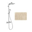 HANSGROHE - Hansgrohe Colonne de douche Crometta E 240 EcoSmart + cadeau gratuit tapis de salle de bain beige (27281000-DBE) - vignette