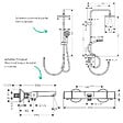 HANSGROHE - Pack mitigeur bain douche thermostatique Ecostat Universal + colonne Vernis Shape 230 chromé - vignette