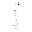 VITRA - Colonne de douche thermostatique chrome ronde AquaHeat Joy 200 (A47298EXP) - vignette