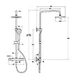 VITRA - Colonne de douche thermostatique chrome ronde AquaHeat Joy 200 (A47298EXP) - vignette