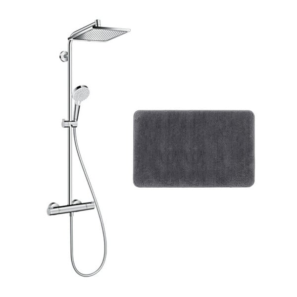 HANSGROHE - Hansgrohe Set de douche Crometta E 240 + cadeau gratuit tapis de salle de bain (27271000-DAN) - large