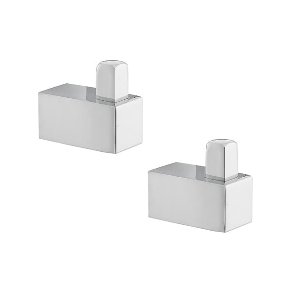 SIKO - Multi set de deux crochets de salle de bain, chrome (ELEMULTI-SET1) - large