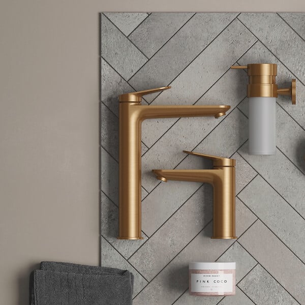 DURAVIT - Mitigeur lavabo Wave S avec vidage bronze brossé - large