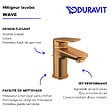 DURAVIT - Mitigeur lavabo Wave S avec vidage bronze brossé - vignette