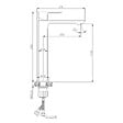 CERAMIA - Neo mitigeur de lavabo sans vidage, noir mat (SIKOBSLNEO285C) - vignette
