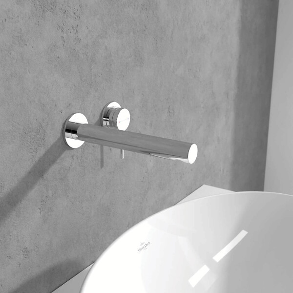 VILLEROY ET BOCH - Mitigeur lavabo mural  Loop & Friends chromé - large