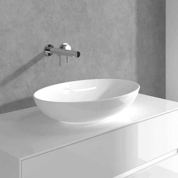 VILLEROY ET BOCH - Mitigeur lavabo mural  Loop & Friends chromé - large