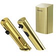 PRESTO - Pack mitigeur infrarouge avec robinet d'arrêt + Distributeur de savon infrarouge + Sèche-main Linea Or brossé - vignette