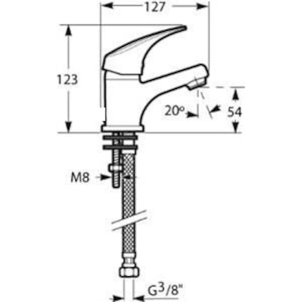 JIKA (GROUPE ROCA) - Jika Talas mitigeur de lavabo sans vidange chrome H3111N10041101 - large