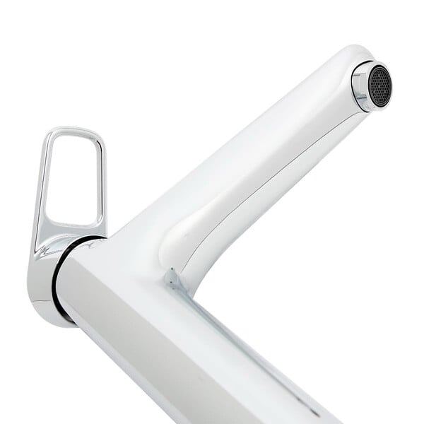 VITRA - Flow mitigeur lavabo XL 29,2 cm, à levier, sans vidage, chrome (A43014) - large