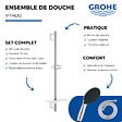 GROHE - Pack douchette 2 jets Vitalio Start 110 + Barre 60cm Quickfix Vitalio Smartactive + Flexible 175cm VitalioFlex chromé - vignette
