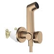 HANSGROHE - Douchette bidette EcoSmart S avec robinet d'arret et corps d'encastrement Bronze brossé - vignette