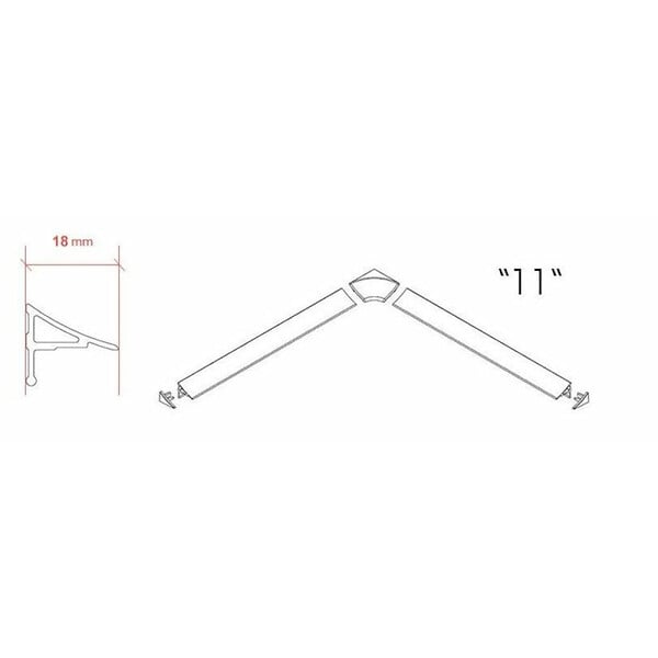 RAVAK - 10° Set pour rail de recouvrement 11 blanc (B460000001) - large