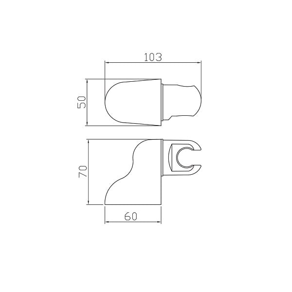 OPTIMA - Support de douche Optima chromé OPB035 - large