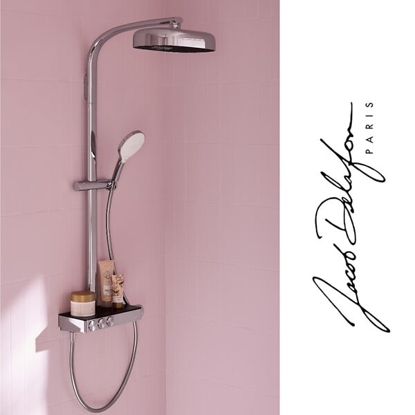 JACOB DELAFON - Pommeau de douche 3 jets Metro signature chromé - large