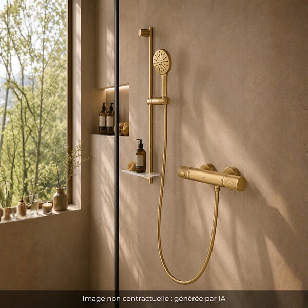 GROHE - Barre de douche Rainshower + Douchette Vitalio Joy+ 120 + Flexible 175 cm Cool Sunrise - large