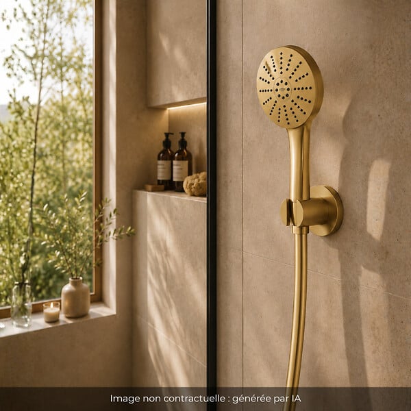 GROHE - Douchette Vitalio Joy+ 120 + Support mural + Flexible 175 cm Cool Sunrise - large