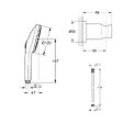 GROHE - Douchette Vitalio Joy+ 120 + Support mural + Flexible 175 cm Cool Sunrise - vignette