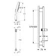 GROHE - Pack douchette 3 jets Vitalio Smartactive + Barre 60cm Quickfix Vitalio Smartactive + Flexible 175cm VitalioFlex chromé - vignette