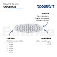 DURAVIT - Douche de tête Universal 10 cm chromé - vignette